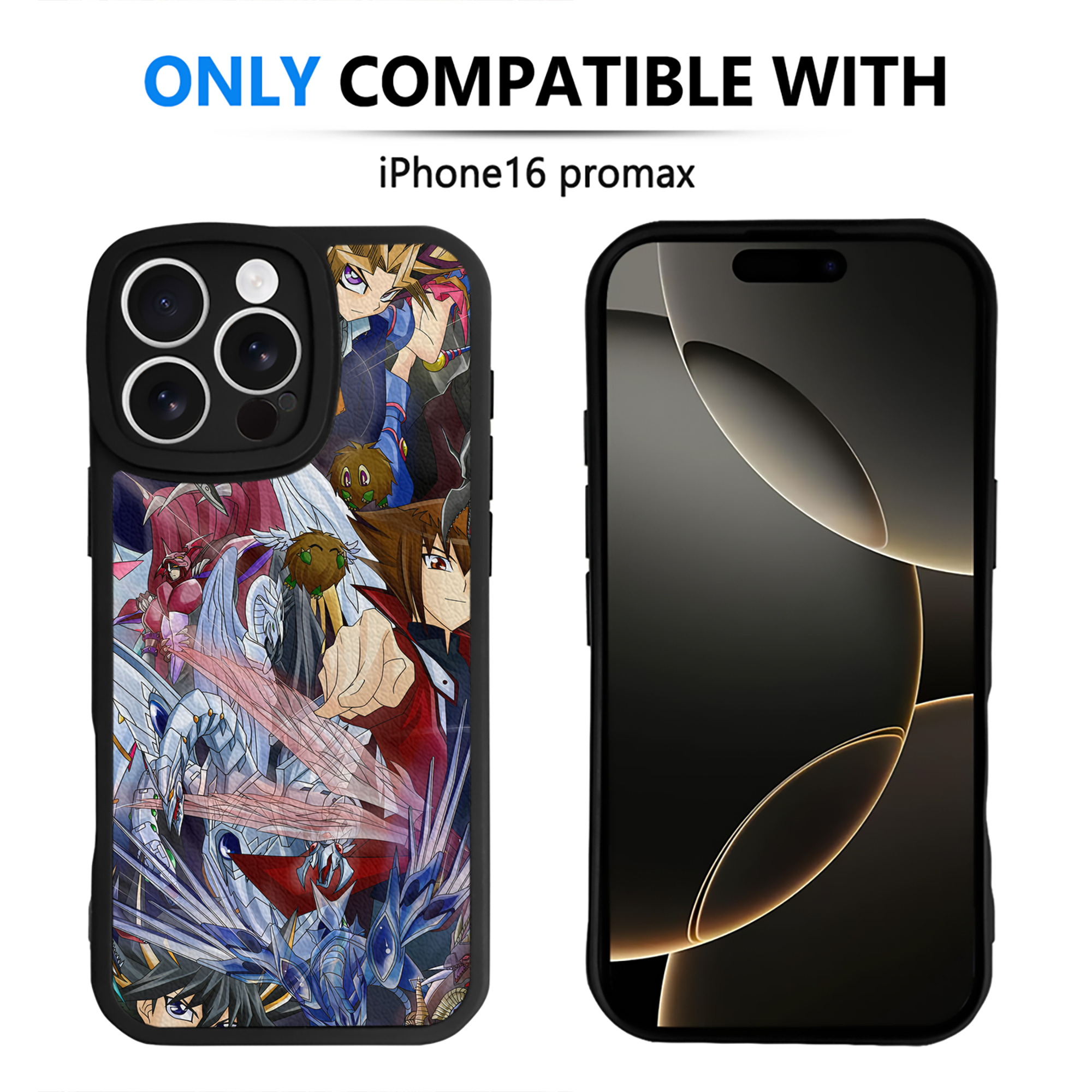 （画像用） 遊☆戯☆王 Yu-Gi-Oh! 【iPhone 16シリーズ対応】シリコンスマホケース（レザー調） 材質：シリコン